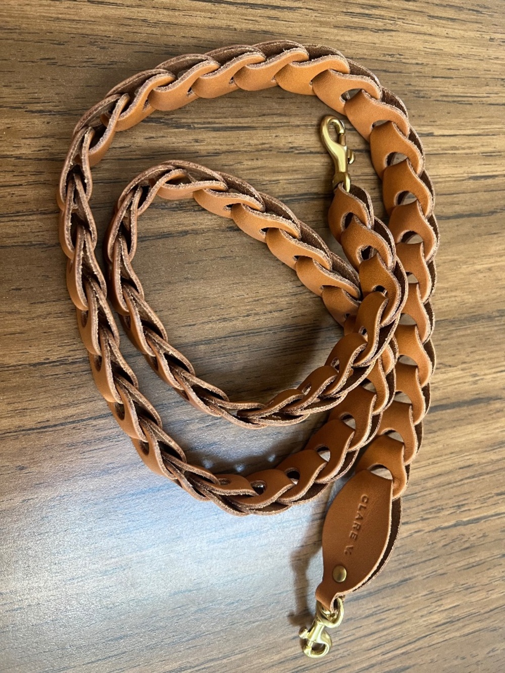 Clare V. Leather Crossbody Strap - Tan (Cuoio)